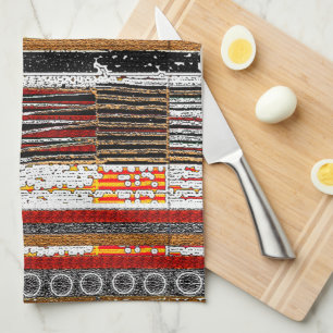 Afrocentric Rustic Patina Tea Towel