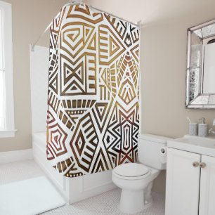Afrocentric  shower curtain