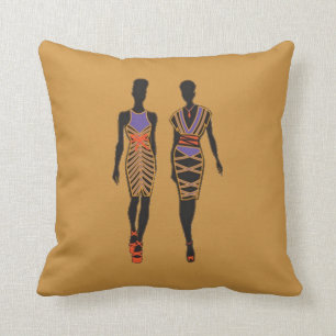 Afrocentric Silhouette 2 Sided Pillow