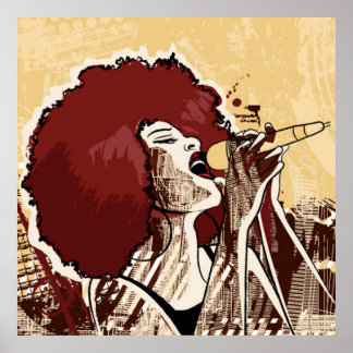 Afrocentric Singer Poster