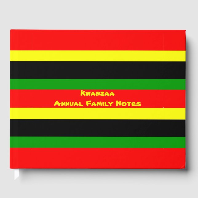 Afrocentric Stripes Guest Book (Front)