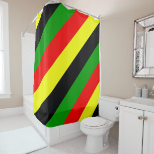 Afrocentric Stripes Shower Curtain