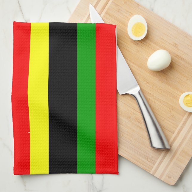 Afrocentric Stripes Tea Towel (Quarter Fold)