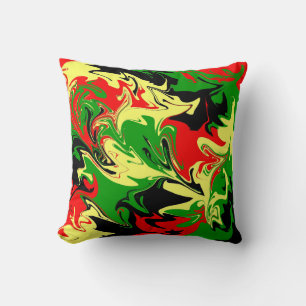 Afrocentric Swirls Cushion