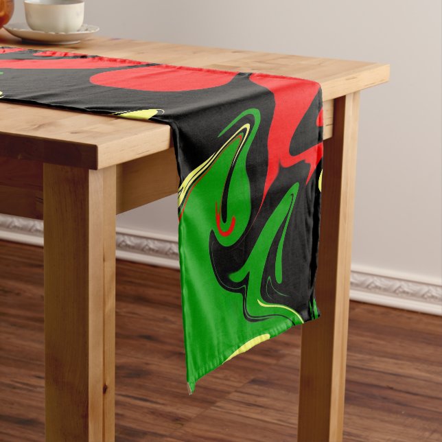 Afrocentric Swirls Medium Table Runner (In Situ)