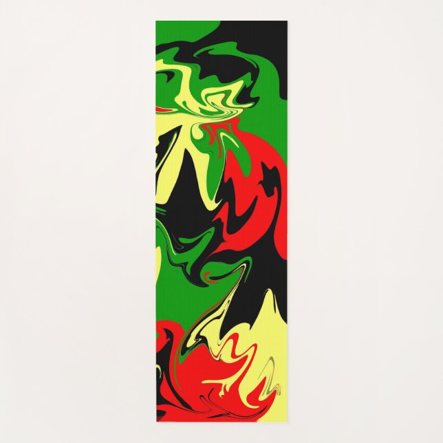 Afrocentric Swirls yoga mat (Front)