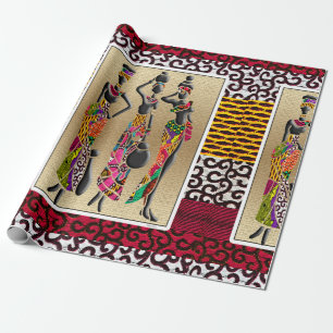 Afrocentric Tribal Celebration Wrapping Paper
