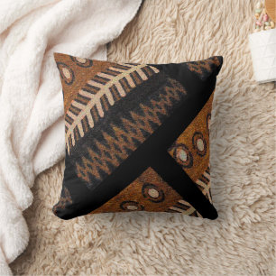 Afrocentric Tribal Motif Throw Pillow