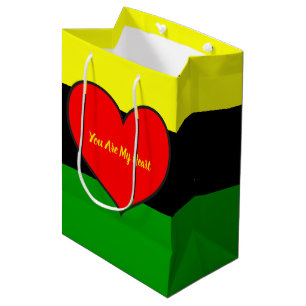 Afrocentric You Are My Heart Medium Gift Bag