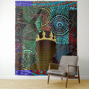 Afrocentric Young Boy King Tapestry