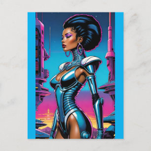 Afrofuturism Four Ken Gauge Sci-Fi Postcard