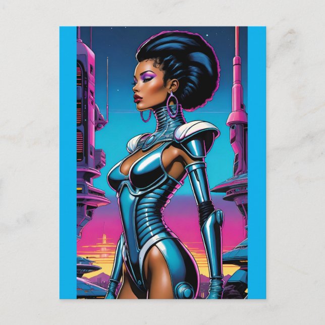 Afrofuturism Four Ken Gauge Sci-Fi Postcard (Front)