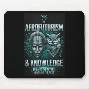 Afrofuturism knowledge african mask owl circuitry mouse mat