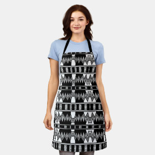 Afrofuturist Pattern Grey Apron