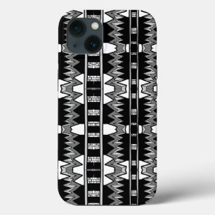 Afrofuturist Pattern Grey iPhone 13 Case