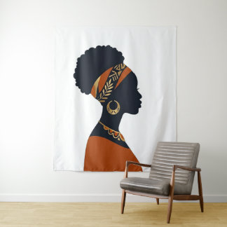 Afrohemian Queen Radiant Mural Tapestry