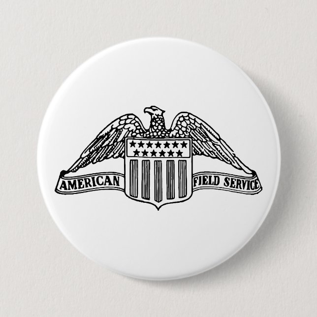 AFS Logo 1947 Round Button, Large, 3 Inch 7.5 Cm Round Badge (Front)