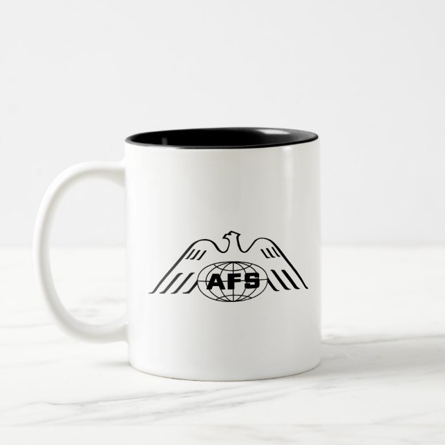 AFS Logo 1969 Two-Tone Mug, 11 oz Coffee Mug (Left)
