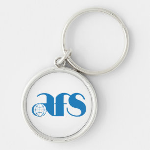 AFS Logo 1976 Premium Round Keychain, 1.44" Key Ring