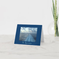 Aft View Blank Thank You Cards