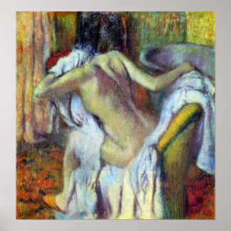 After Bathing by Edgar Degas Poster