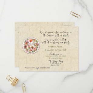 After Ceremony Wedding Invitation Postcard