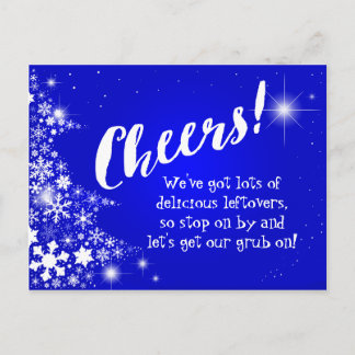 After Christmas Holiday Potluck Party Invitation Postcard