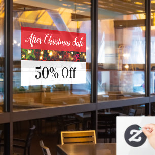After Christmas Sale Store Sign Window Clings