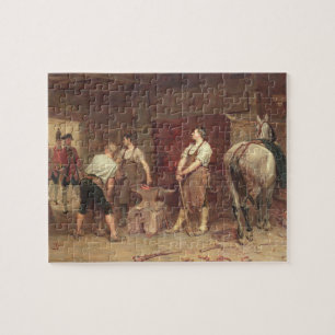 After Culloden: Rebel Hunting (oil on canvas) Jigsaw Puzzle