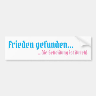 After divorce bumper sticker