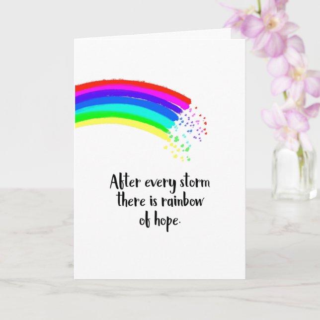 after every storm is a rainbow of hope fighter card (Orchid)