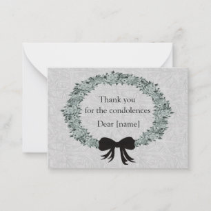 After Funeral Thank You Card