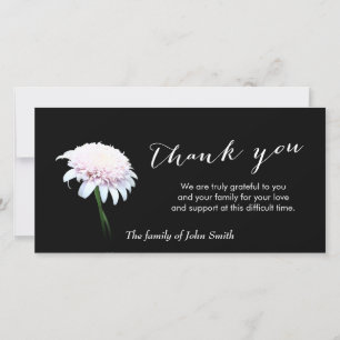 After Funeral White Daisy Memorial Thank You Card