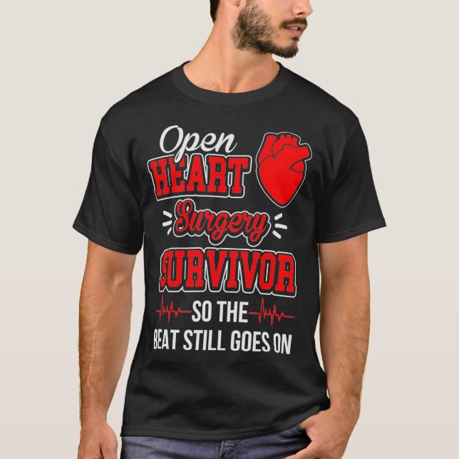 After - Heart Surgery Survivor Beat Goes On Gag T-Shirt (Front)
