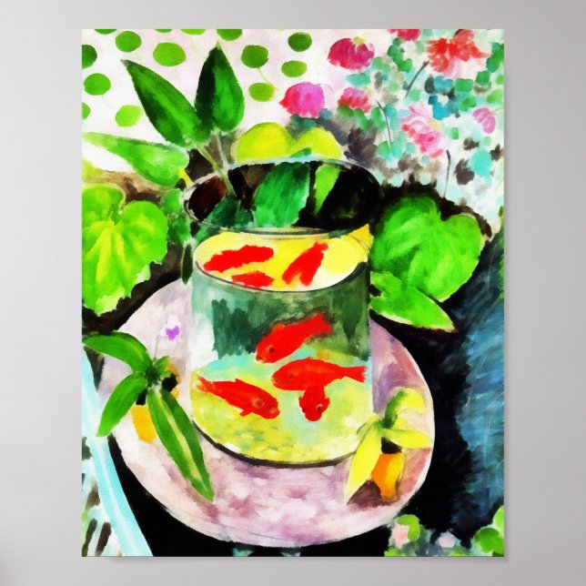 after Henri Matisse, The Goldfish, digital drawing Poster (Front)