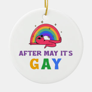 After May It's Gay Funny LGBT Pride Month Ceramic Tree Decoration