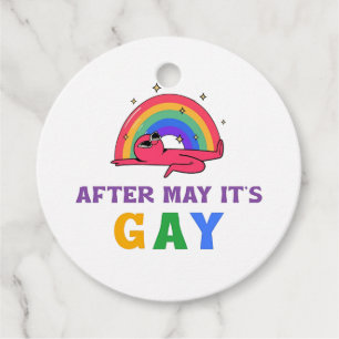 After May It's Gay Funny LGBT Pride Month Favour Tags