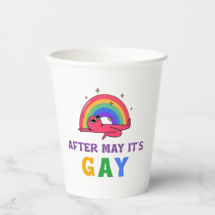 After May It's Gay Funny LGBT Pride Month Paper Cups