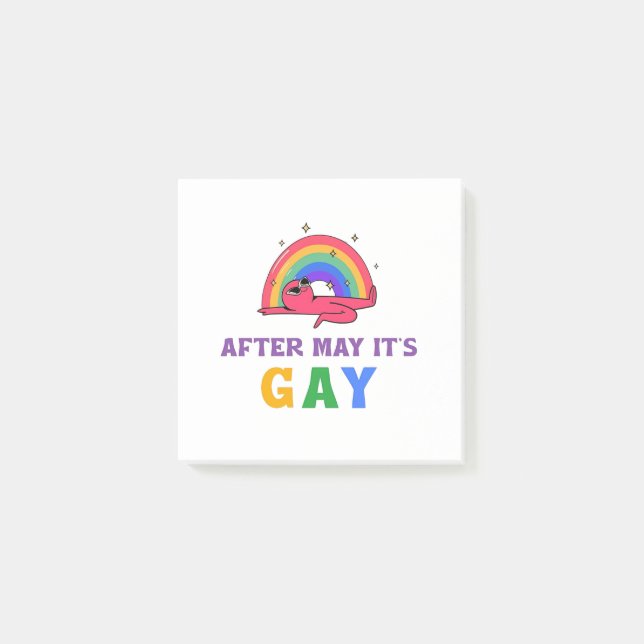 After May It's Gay Funny LGBT Pride Month  Post-it Notes (Front)