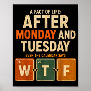 After Monday And Tuesday Even The Calendar Says Poster