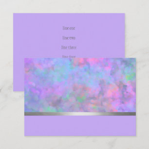 After Party Abstract Purple Pink Blue Silver Invitation