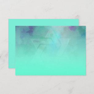 After Party Aqua and Blue Star of David Invitation