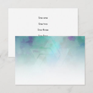 After Party Cool Colours Aqua Blue Purple White Invitation