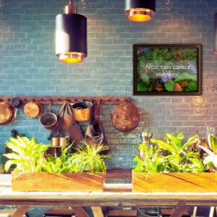 After rain comes sunshine wisdom saying poster