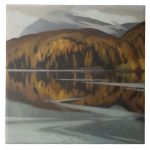 After RainLandscape Painting by A J Casson Tile