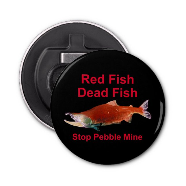 After Salmon - Stop Pebble Mine Bottle Opener (Front)