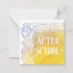 *~* AFTER SCHOOL? AP63 Relationship Flat Note Card