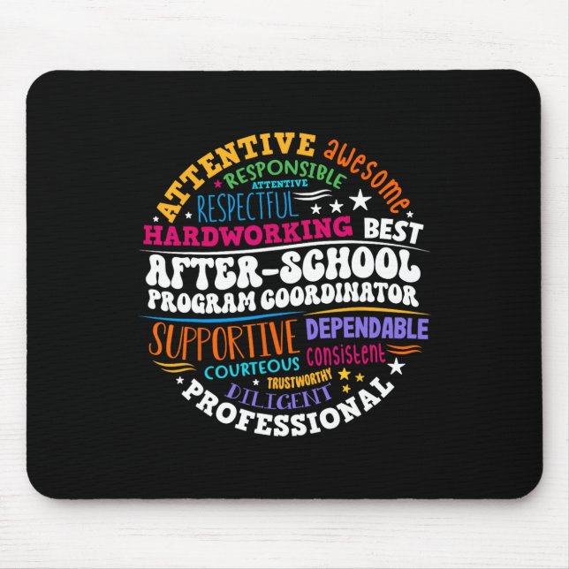 After School Program Coordinator Week Ck To School Mouse Mat (Front)