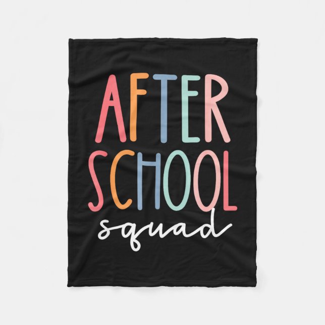 After school squad cute after school program fleece blanket (Front)