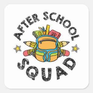 After School Squad Enrichment Director Staff Square Sticker